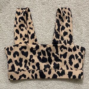 Anthropology All Fenix Cheetah Print Sports Bra
